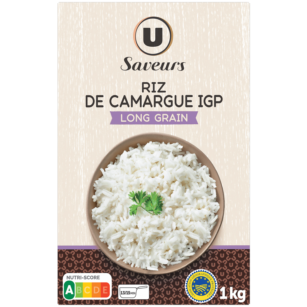 U SAVEURS Riz de Camargue long grain - étui 1kg