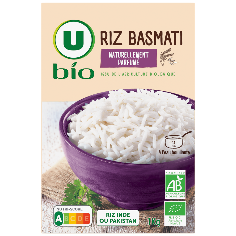 U BIO Riz basmati, 1kg