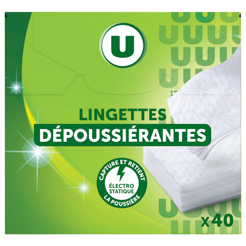 U Lingettes sèches dépoussiérantes x40