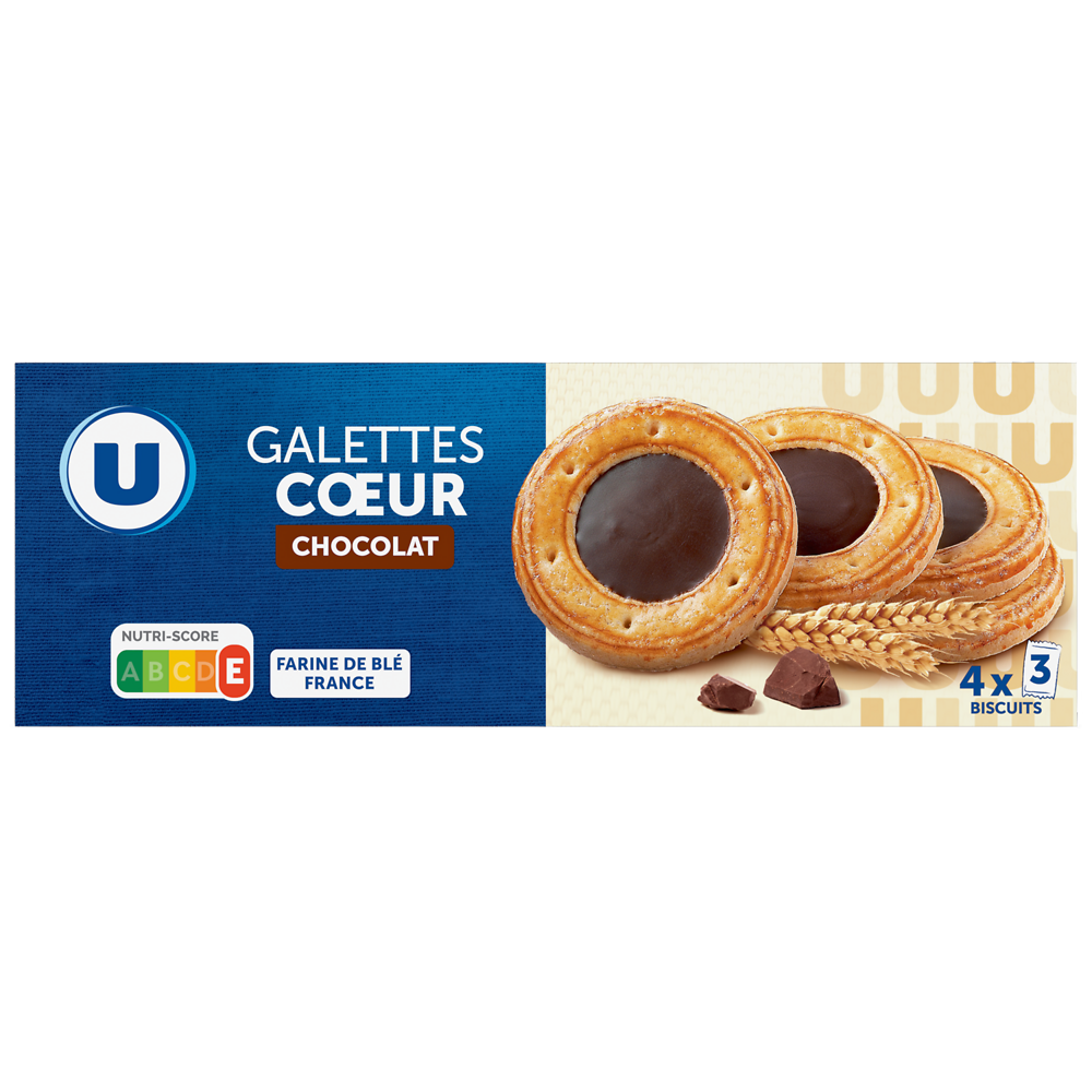 U Galettes coeur chocolat 120g