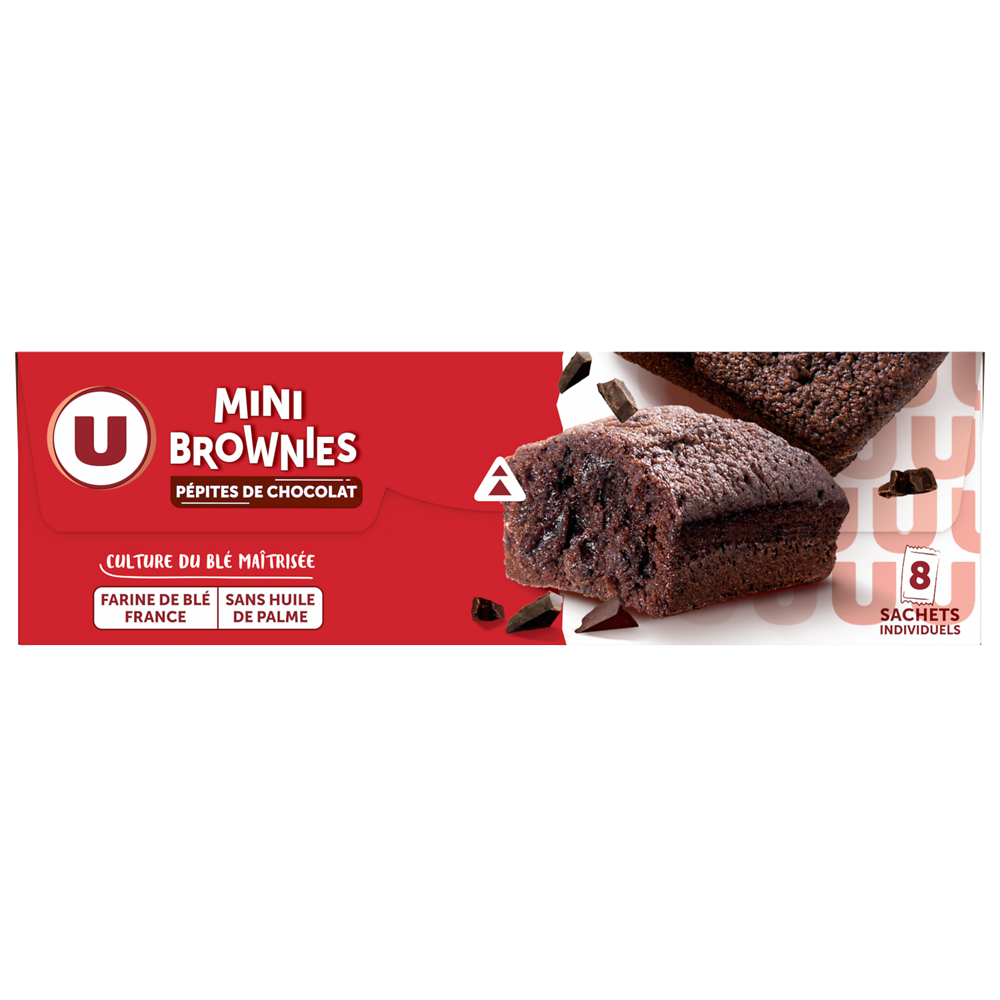 U Mini brownies pépites chocolat 240g