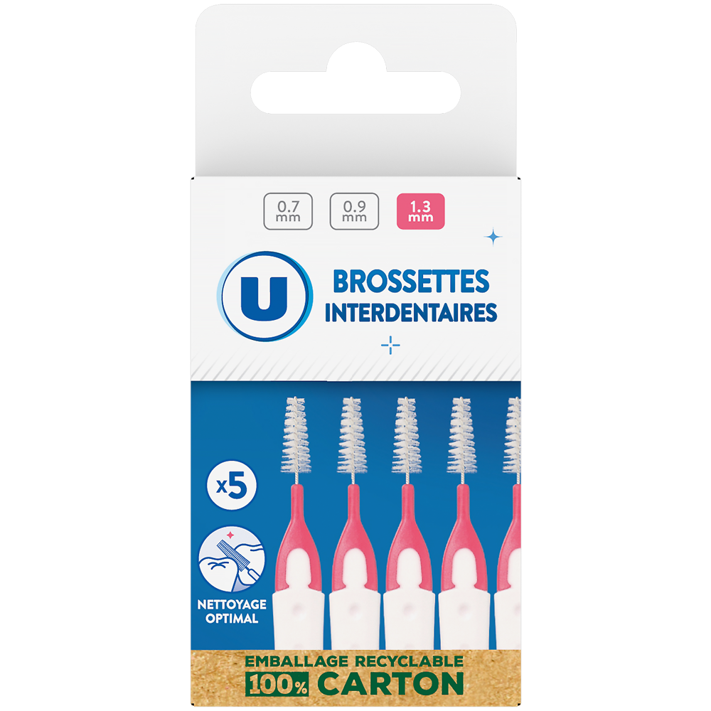 U Brossette interdentaire 1,3mm X5