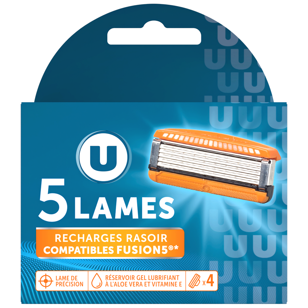 U Recharge rasoir Comp Fusion5 5 lames x4