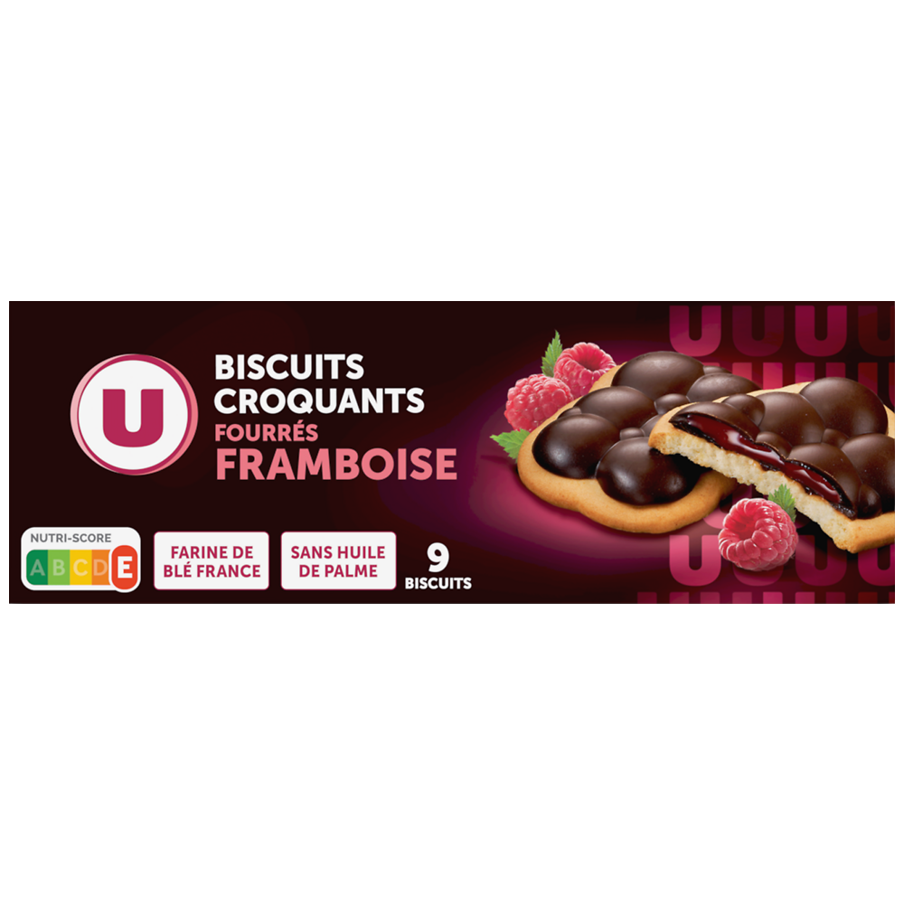 U Petit beurre tablette sensation framboise - 130G