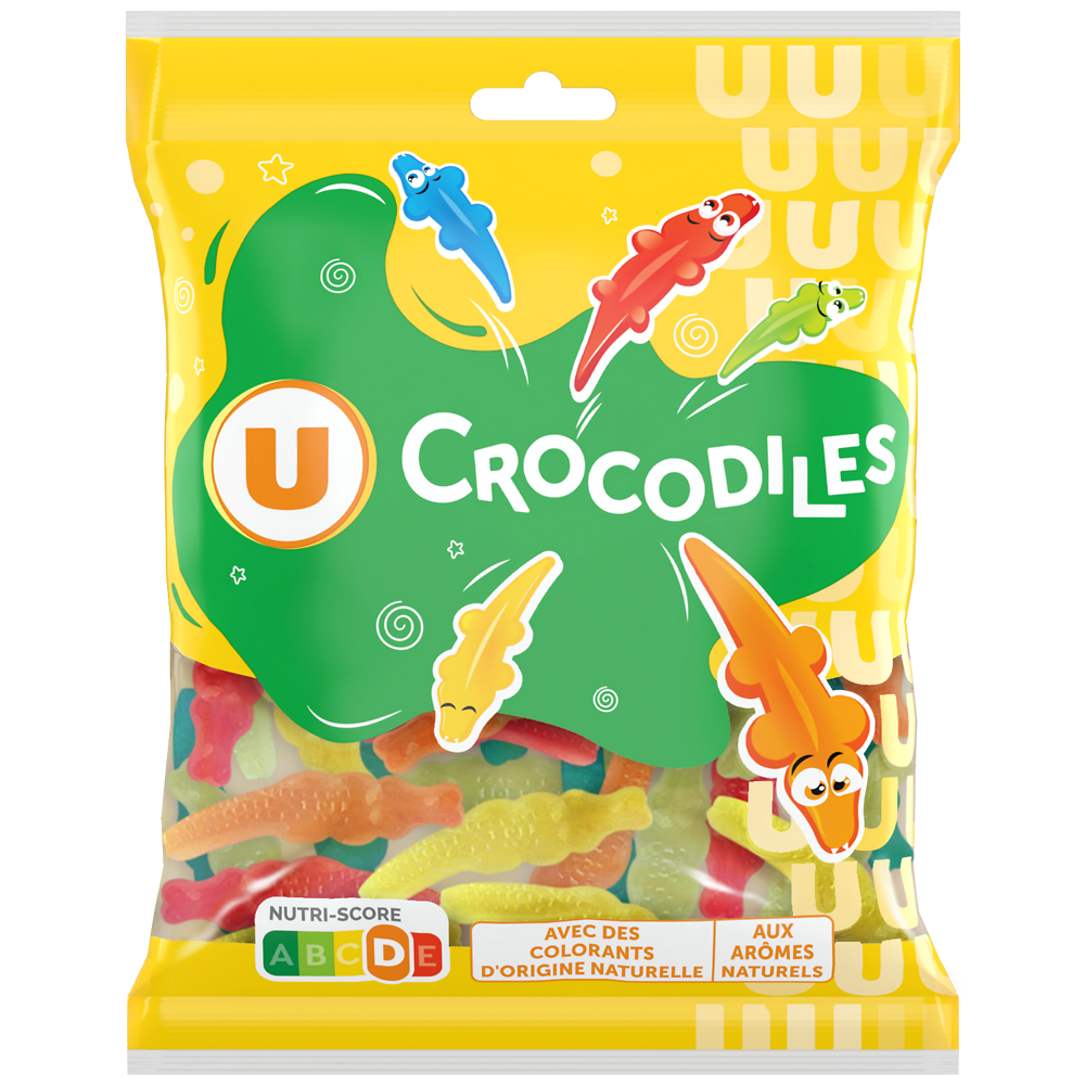 U Bonbons Gélifiés crocodiles - sachet 250g