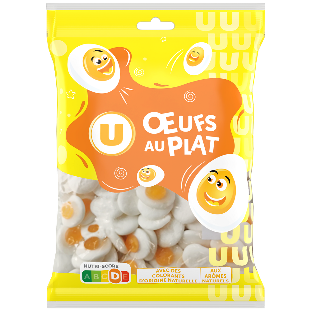 U Bonbons gélifiés Oeufs au Plat - sachet 250g