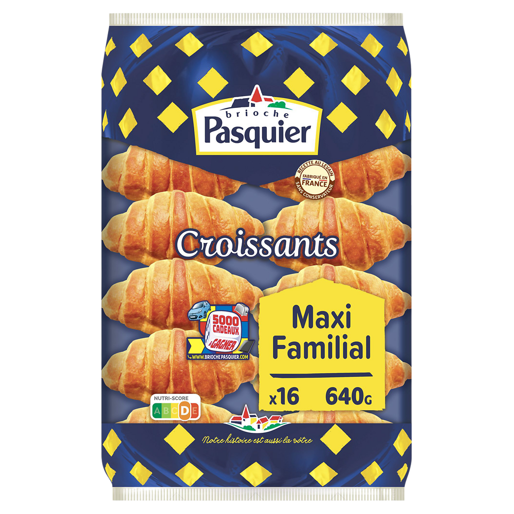 Croissants maxi familial BRIOCHE PASQUIER - x16 - 640g