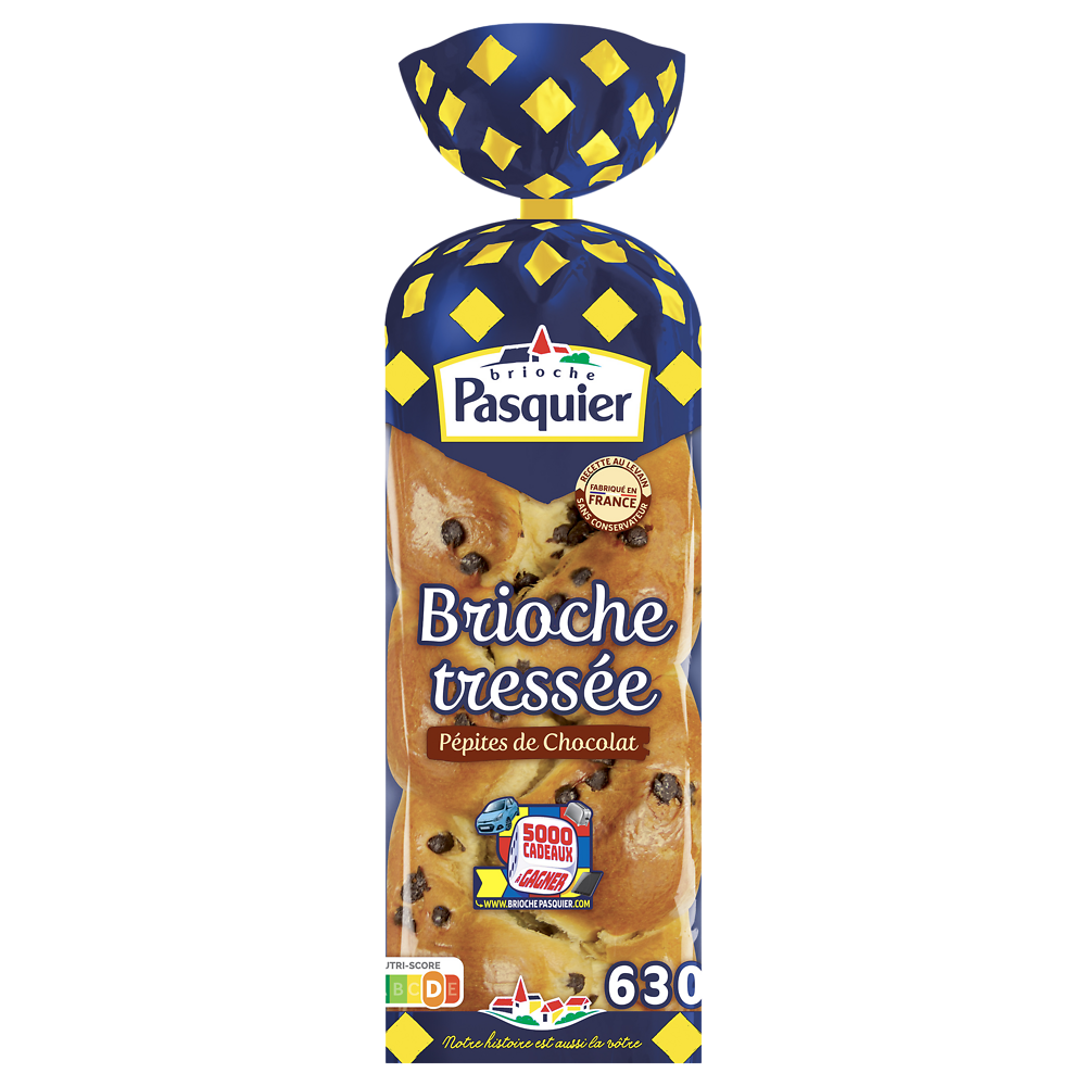 Brioche tressée pépites de chocolat BRIOCHE PASQUIER - 630g