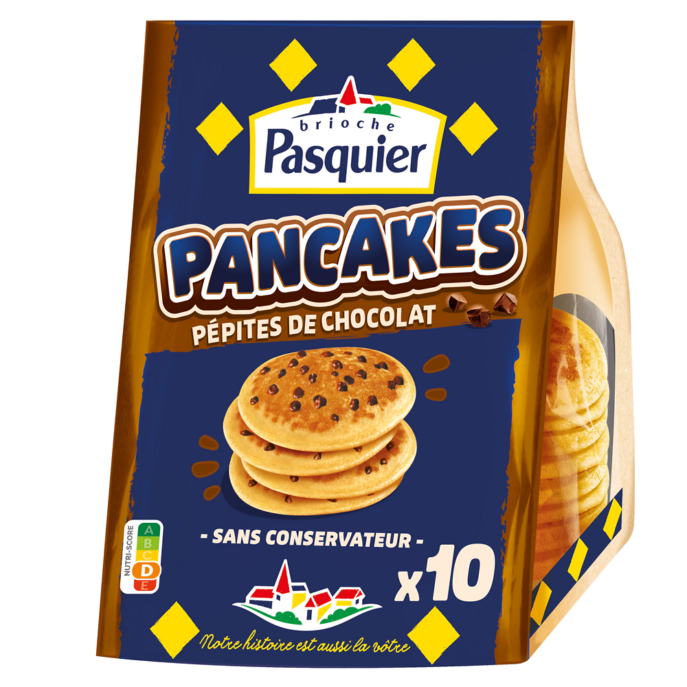 Pancakes pépites de chocolat BRIOCHE PASQUIER - x10 - 350g