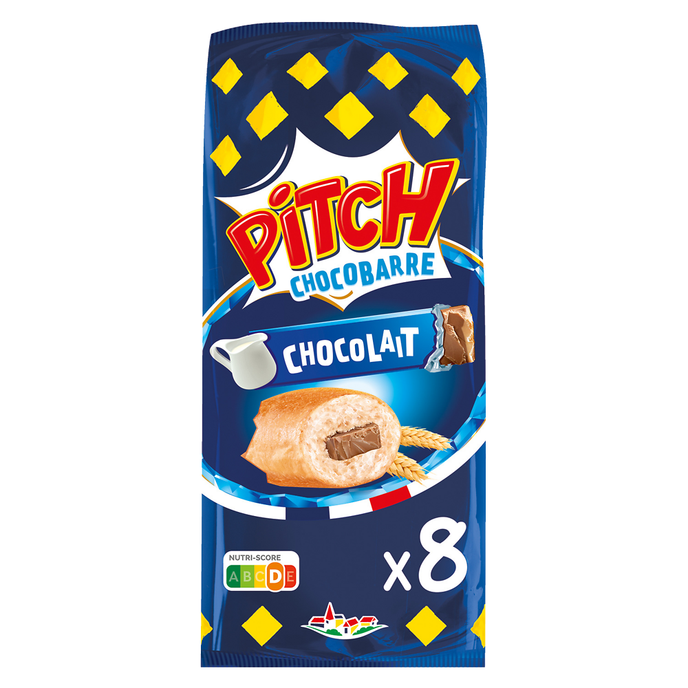 Brioche PITCH choco barre lait  - x8 - 300g