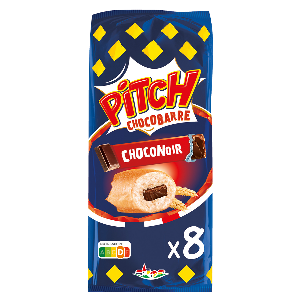 Brioche PITCH choco barre noir  - x8 - 300g