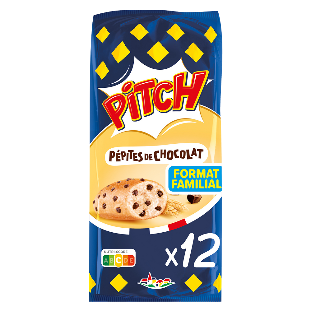 Brioche PITCH pépites de chocolat  - x12 - 450g