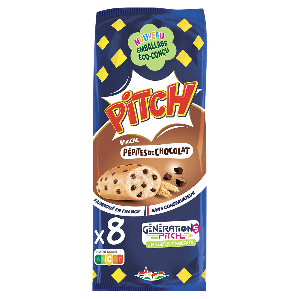 Brioche PITCH pépites de Chocolat  - x8 - 300g