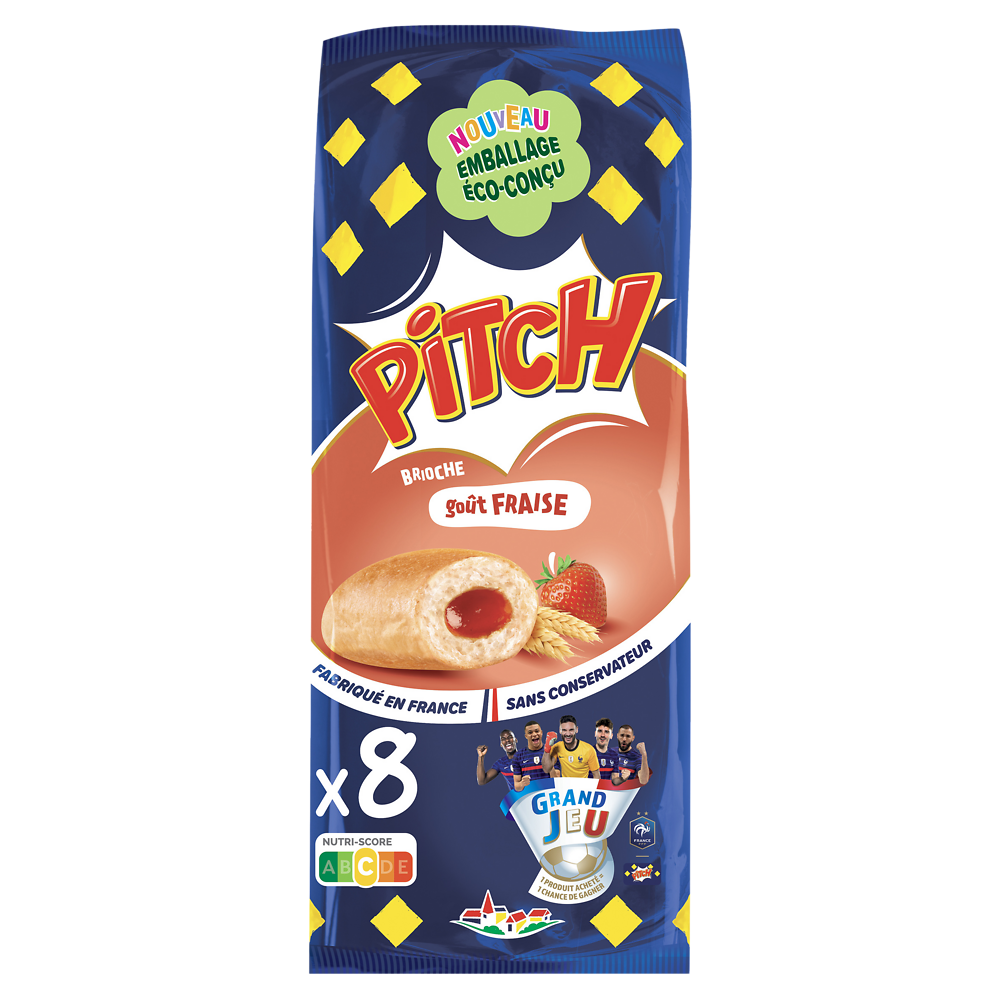 Brioche PITCH brioche goût fraise  - x8 - 300g