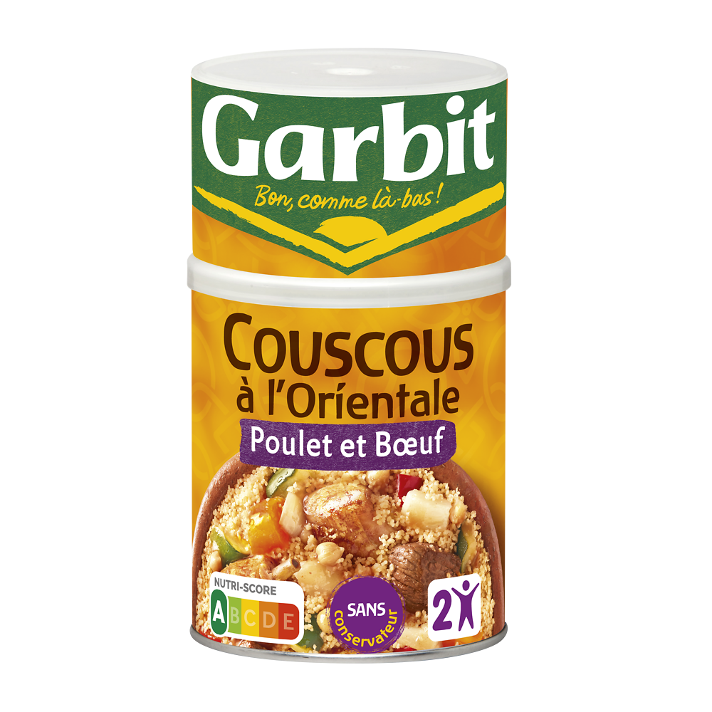 Couscous royal poulet et boeuf GARBIT, boîte 3/2, 980g