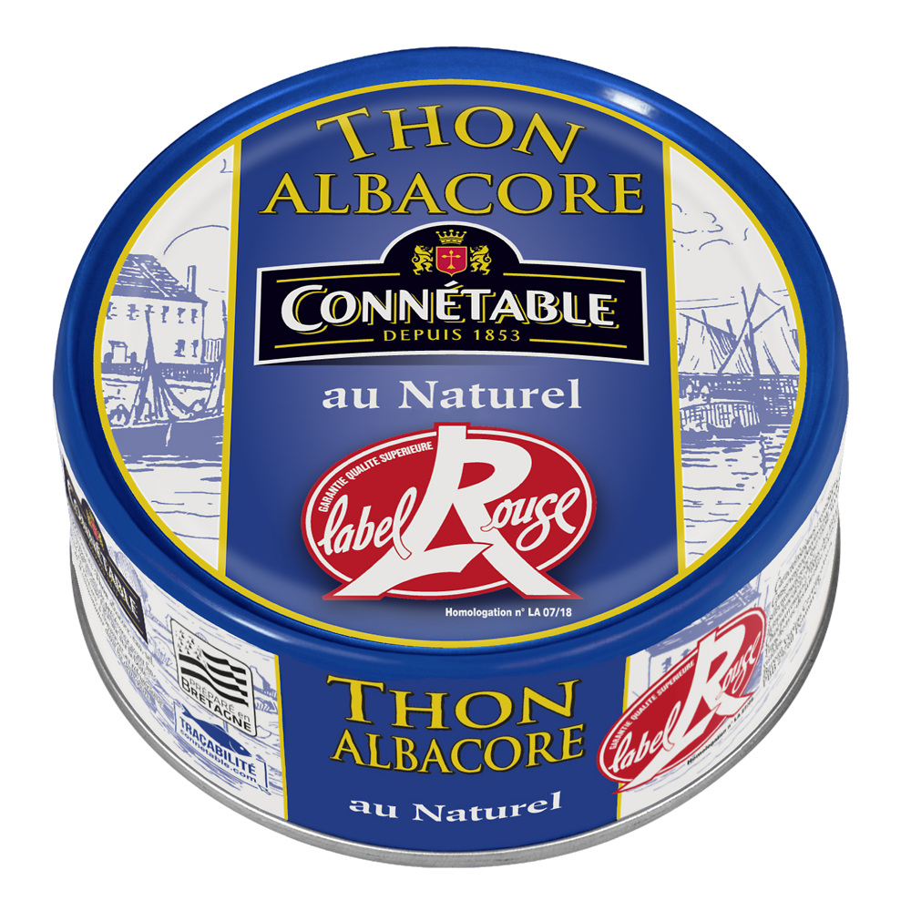 Thon albacore au naturel label rouge CONNETABLE, 1/5 112g