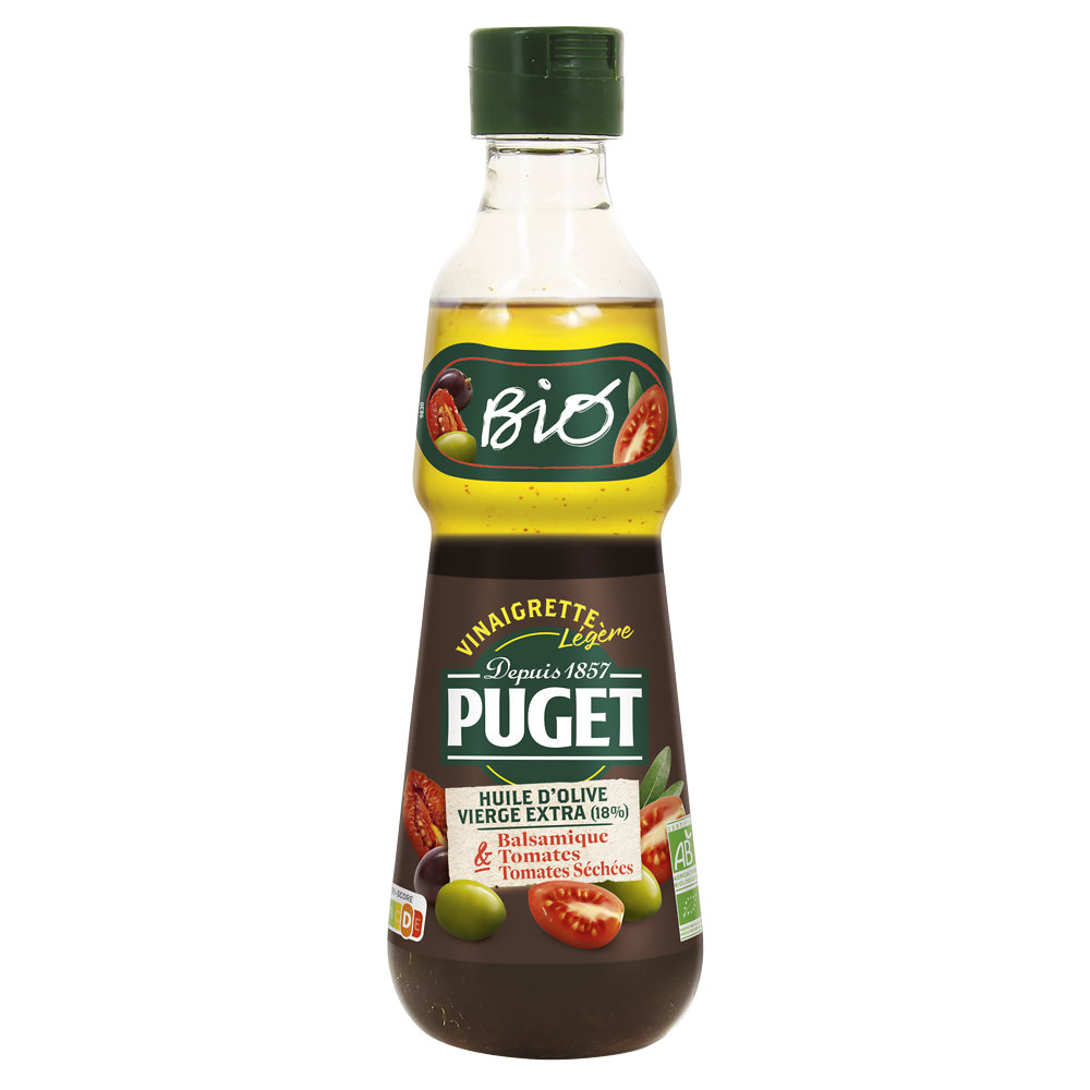 Vinaigrette allégé bio balsamique & tomates séchées PUGET, 330ml