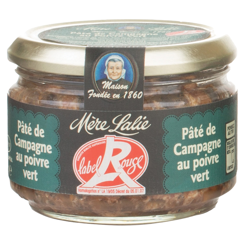 Pâté de campagne au poivre vert label rouge MERE LALIE, 180g