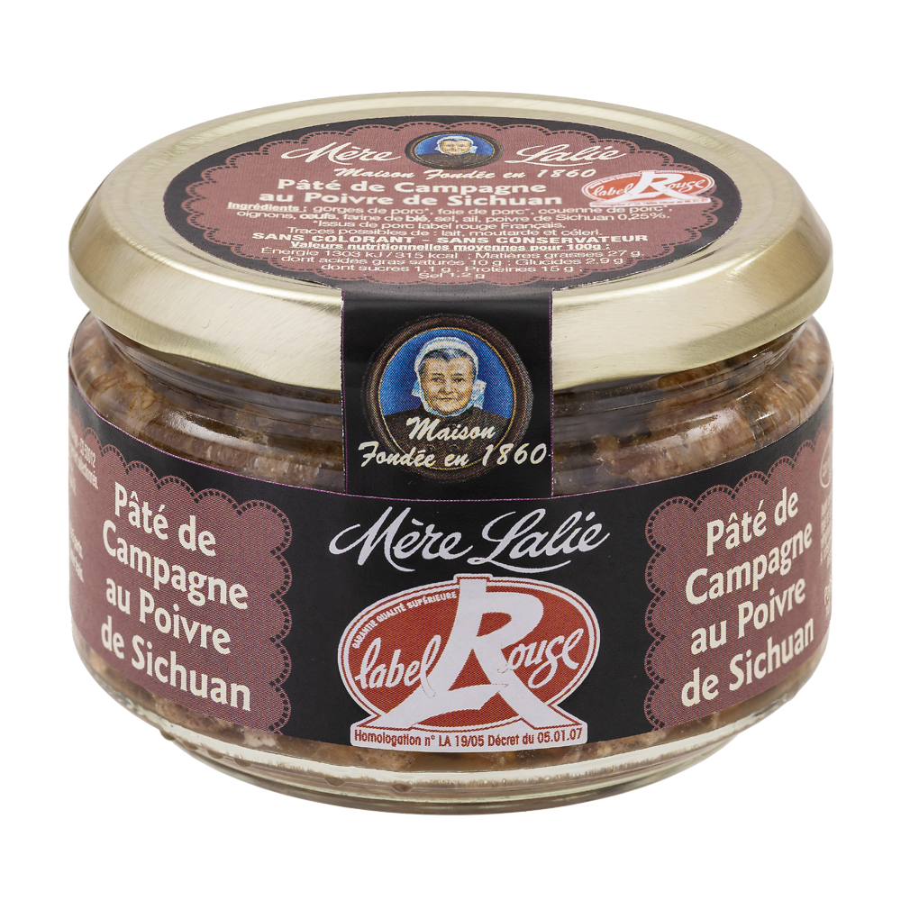 Pâté de campagne poivre sichuan label rouge MERE LALIE, 180g