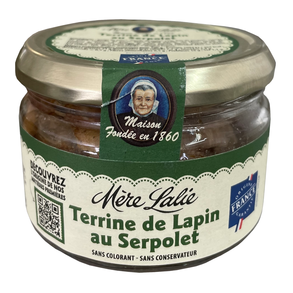 Terrine de lapin au serpolet Mère Lalie bocal 180g