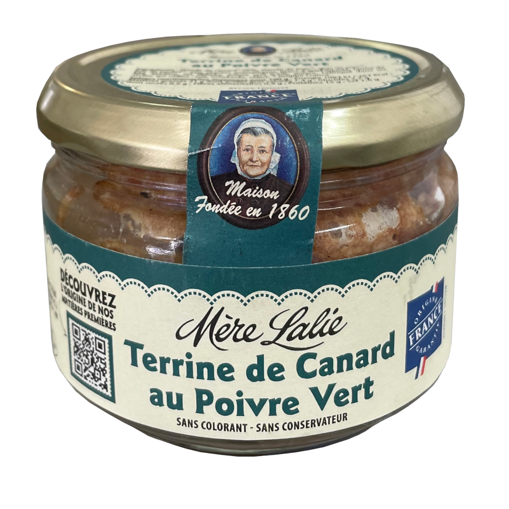 Terrine de canard au poivre vert Mère Lalie bocal 180g