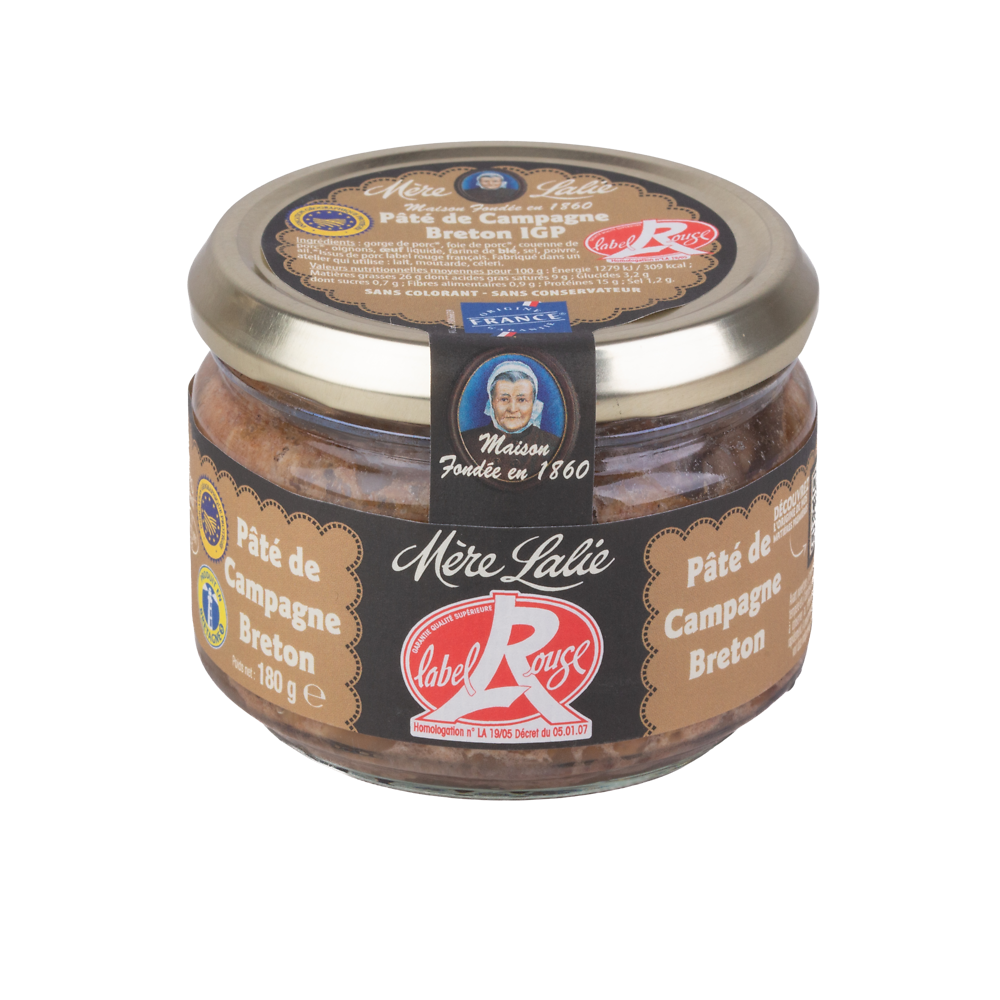 Pâté campagne breton IGP label rouge MERE LALIE 180g