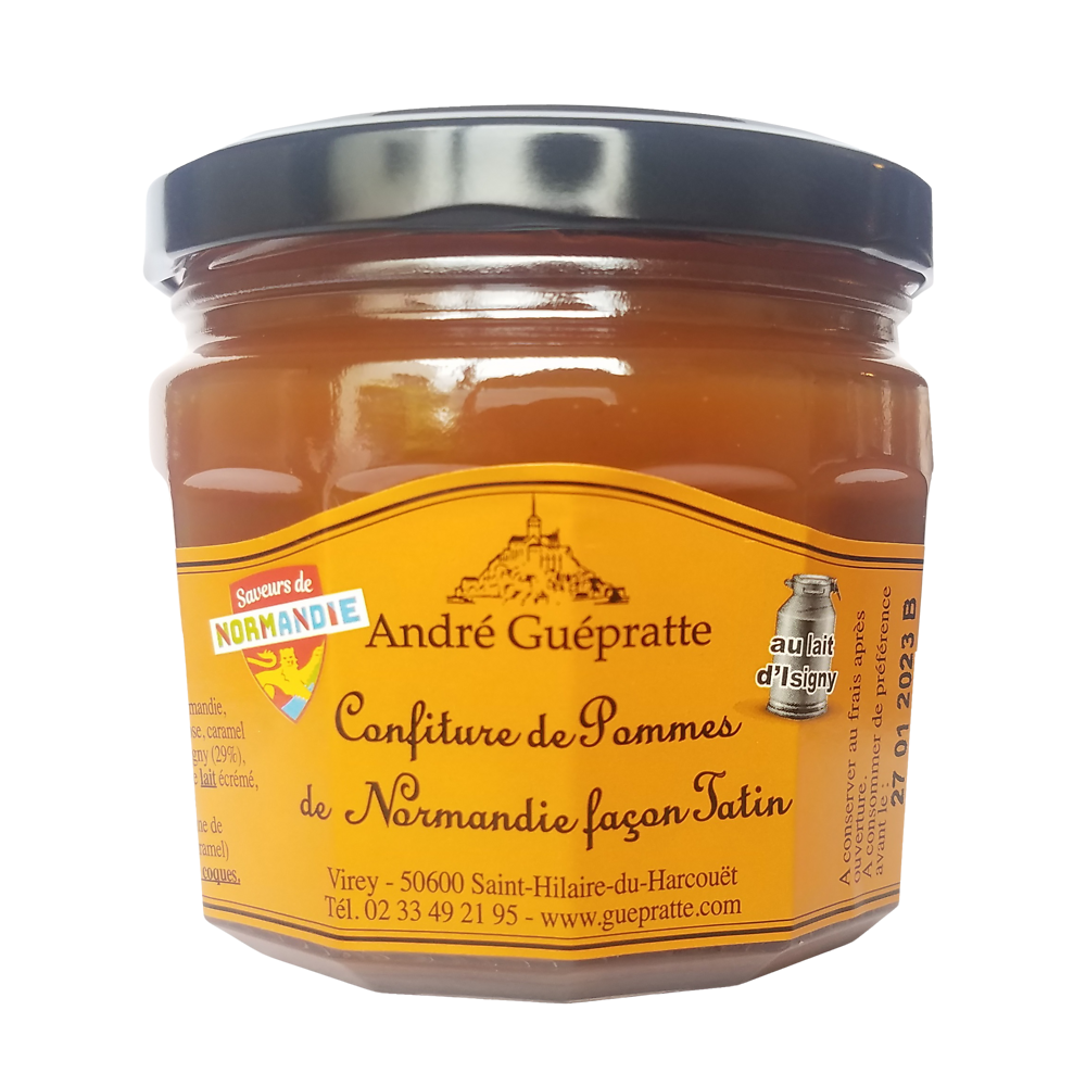 Confiture de pommes façon tatin au caramel beurre salé d'Isigny ANDREGUEPRATTE, 370g