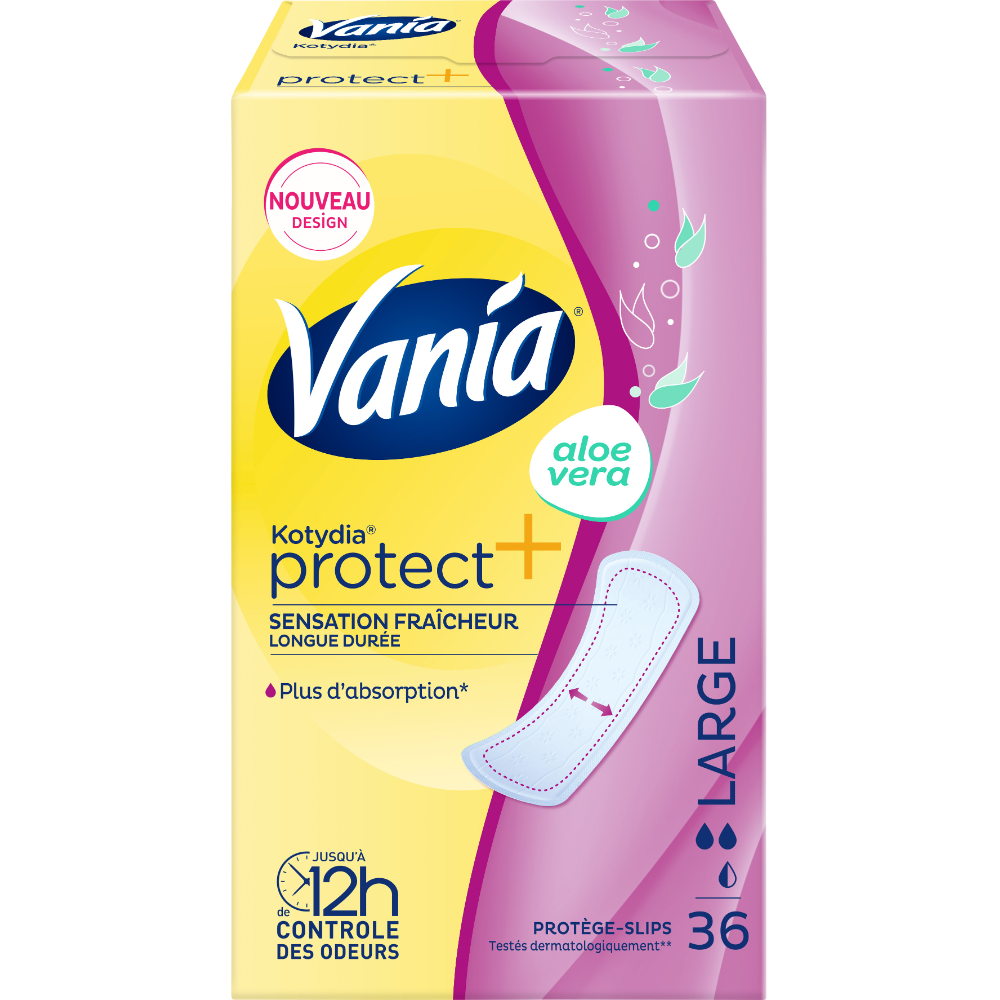 Protège-slips Kotydia aloé véra protect plus large VANIA, x36