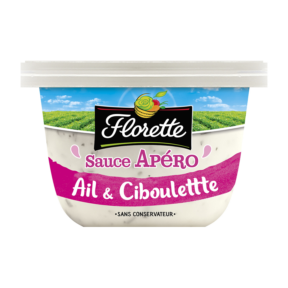 Sauce apéro ail/ciboulette, FLORETTE, barquette, 175g