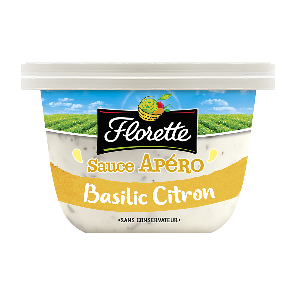 Sauce apéro citron basilic, FLORETTE, pot 175g