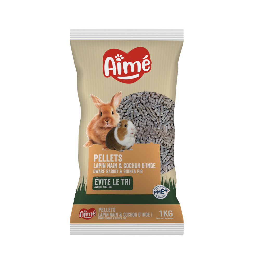 Nutri'balance croquettes lapin nain et cochon d'inde, AIME, 1k