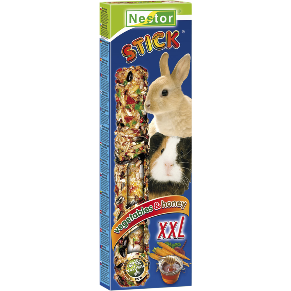 Baguettes xxl lapins rongeurs miel légumes, AIME, 160g