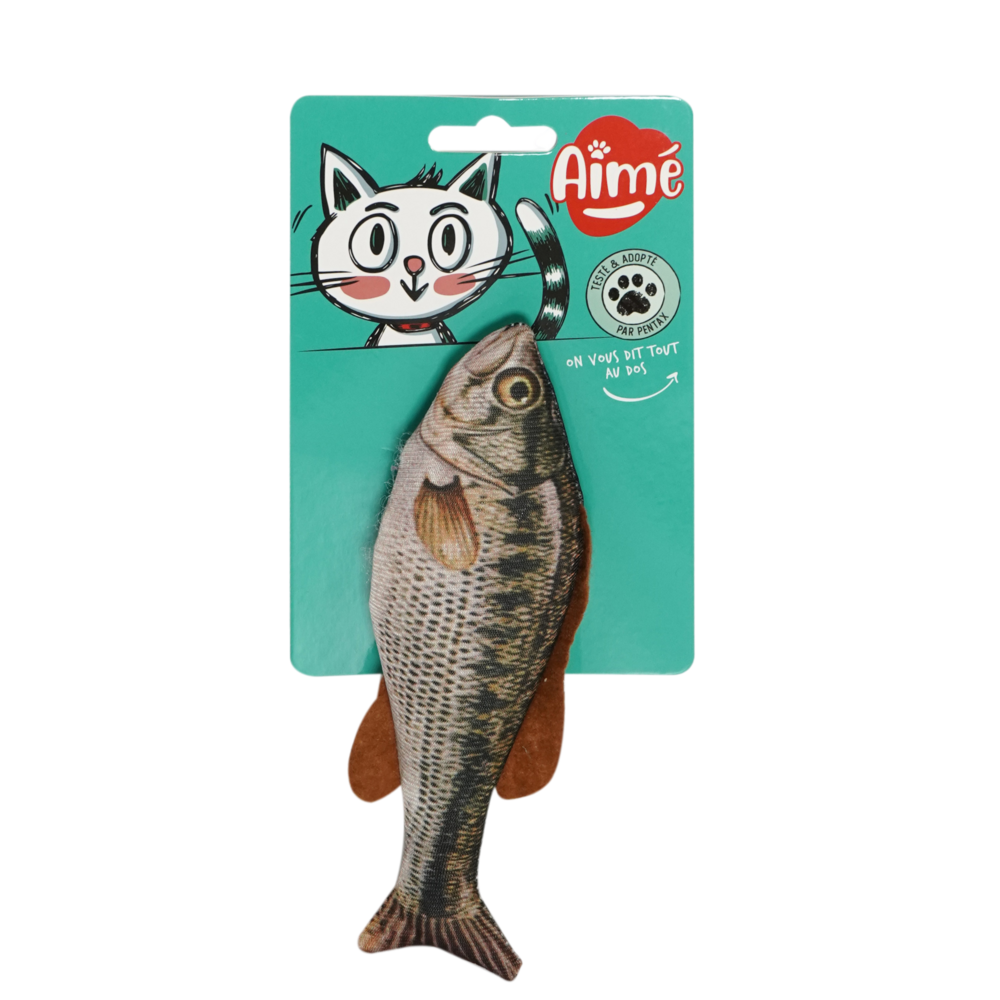 Jouet chat poisson 17cms AIME