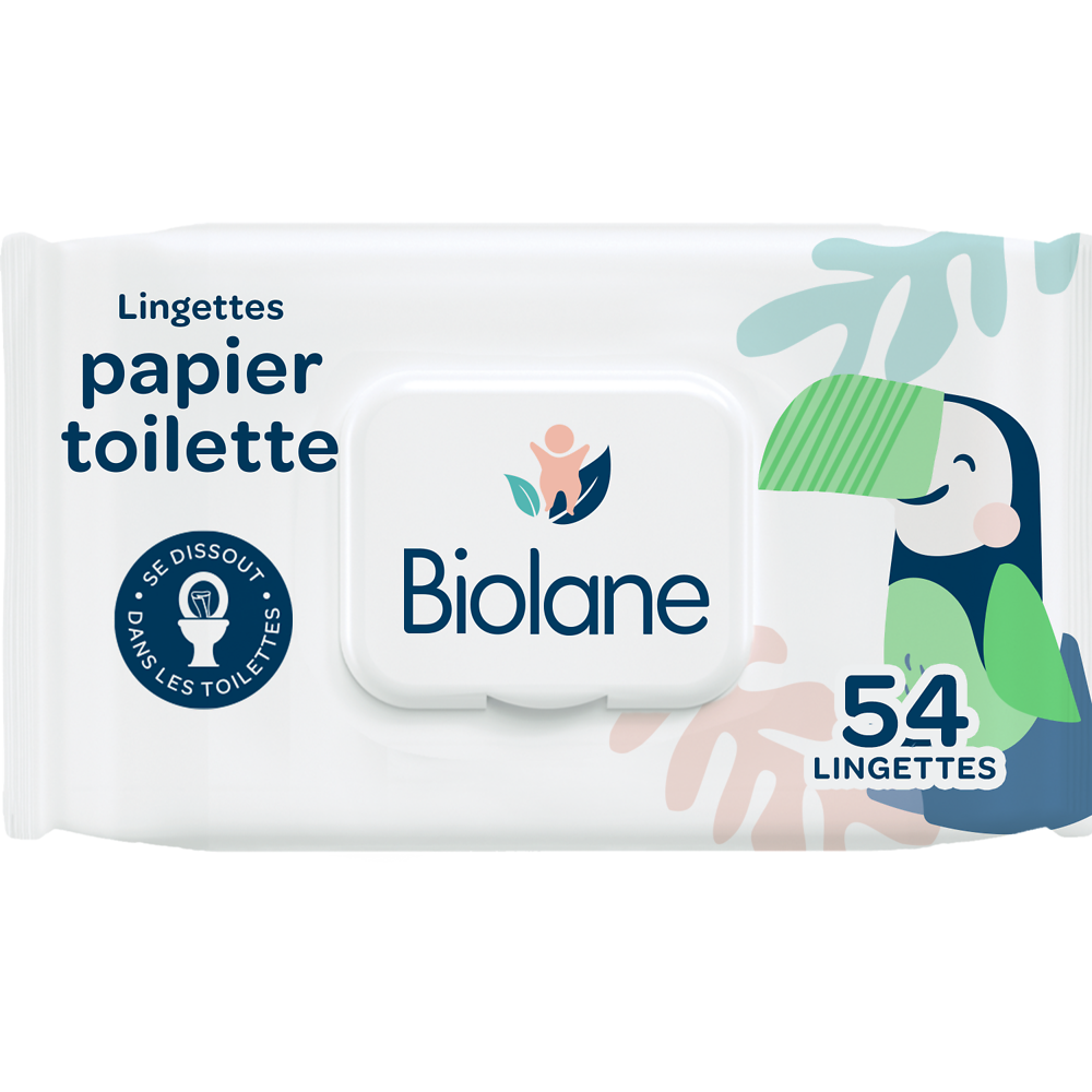 Papier toilette BIOLANE, 54 lingettes