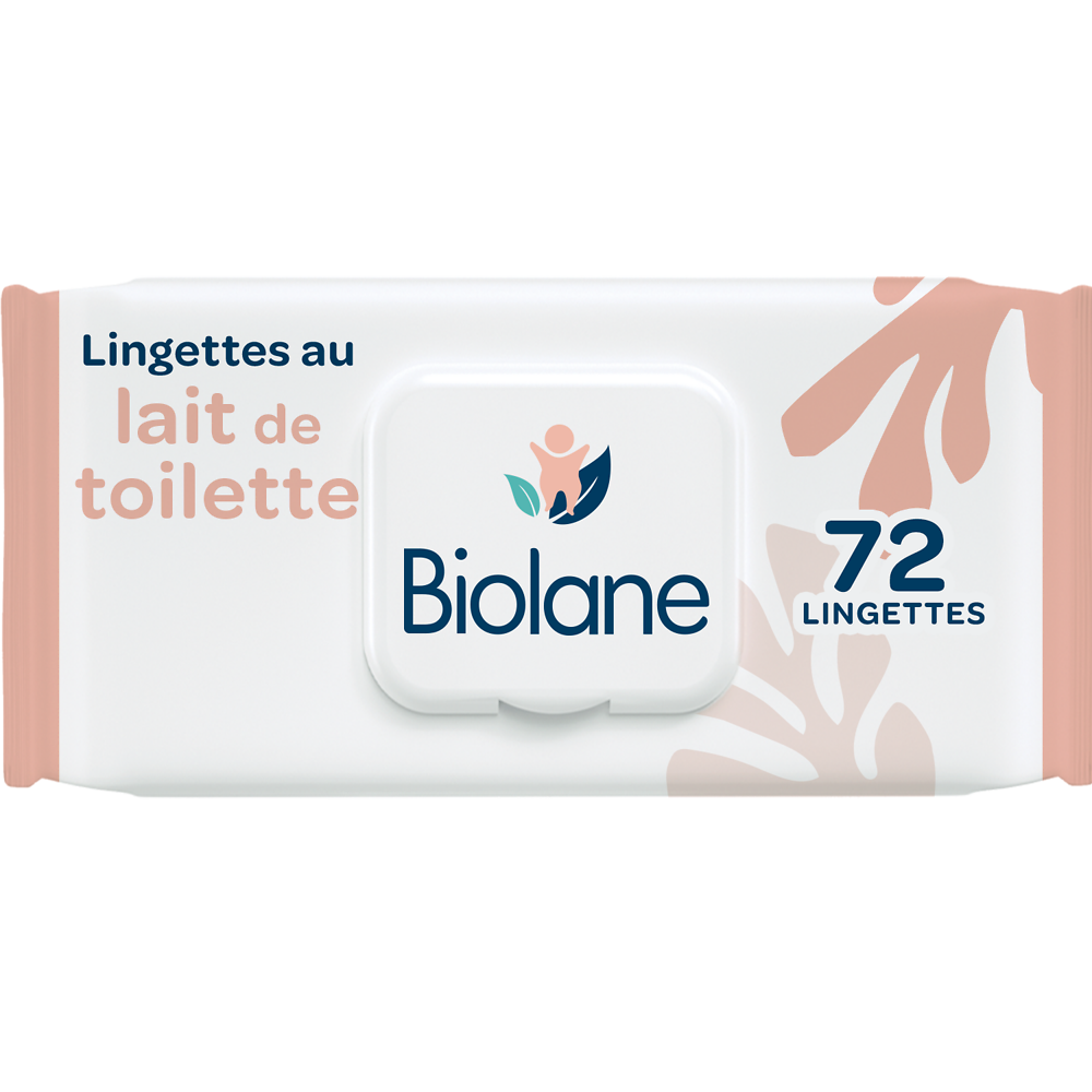 Lingettes au lait de toilette, x72