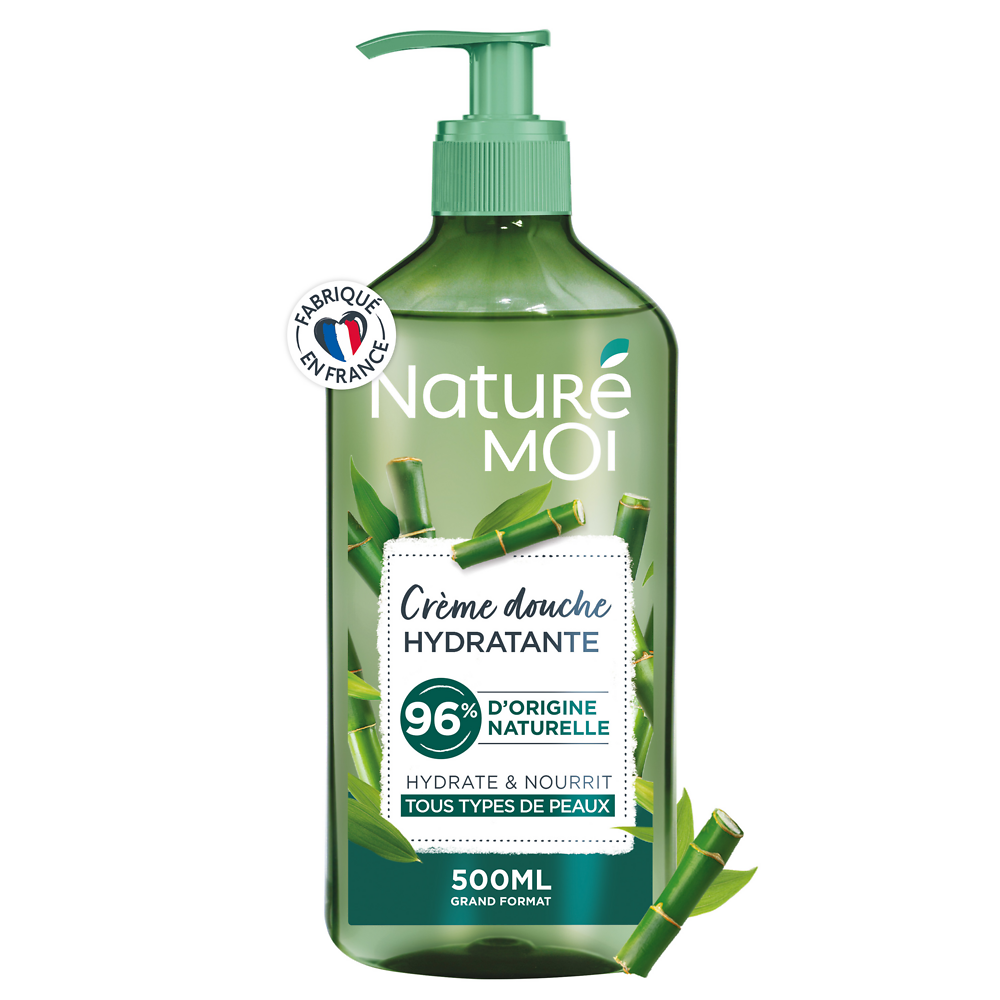 Crème douche hydratante bambou NATURE MOI, flacon 500ml