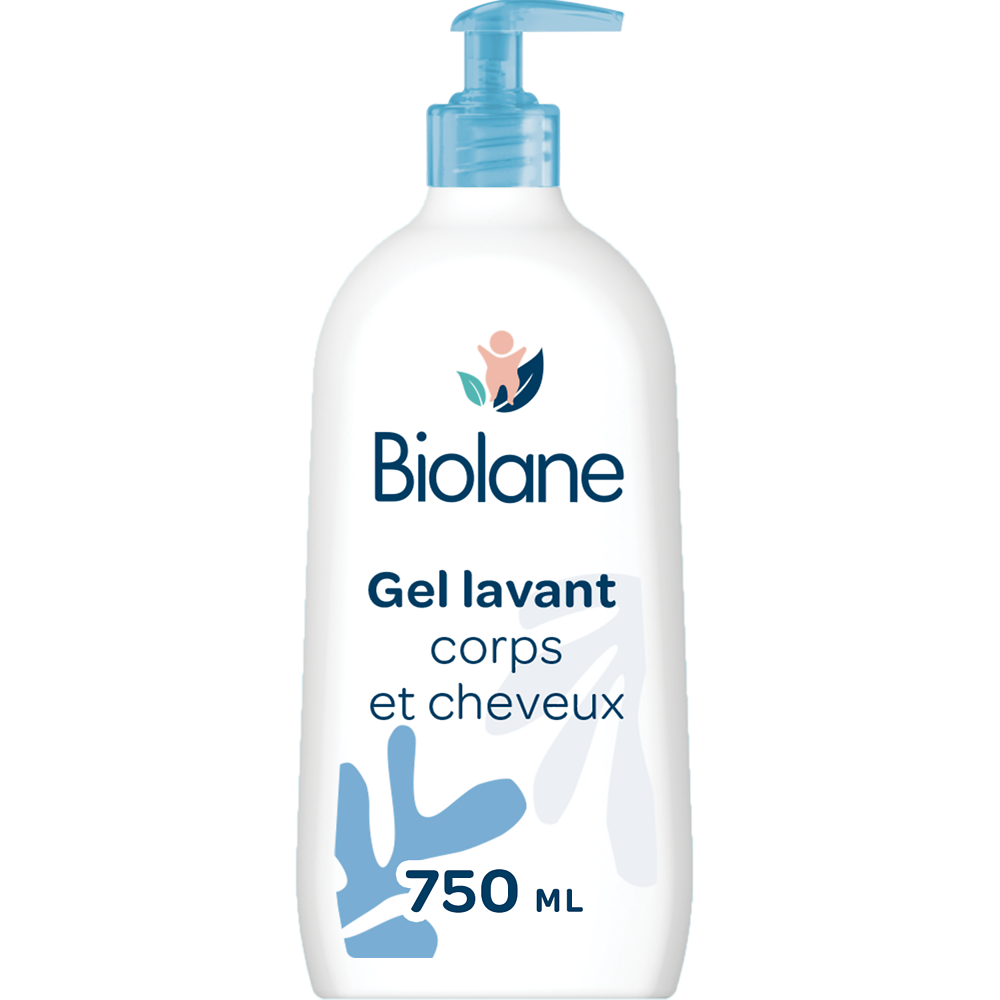 Gel lavant corps et cheveux BIOLANE flacon 750ml