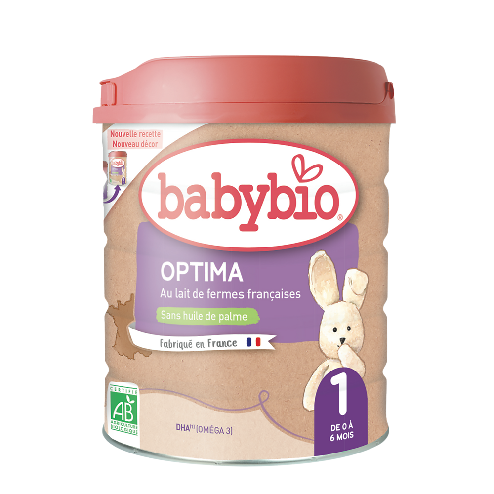 Lait en poudre pour nourrissons optima 1 BABYBIO, de 0 à 6 mois, 800g