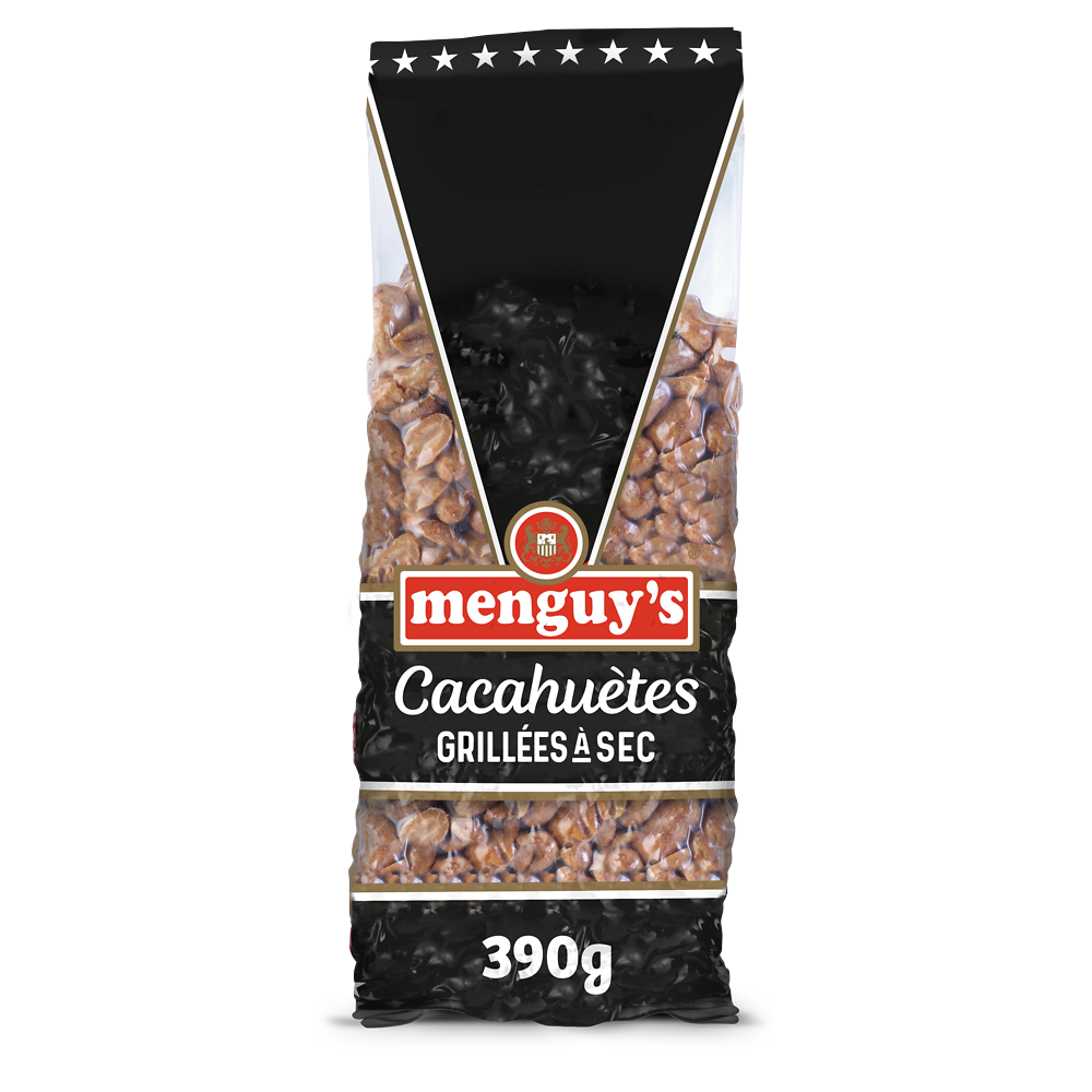 Cacahuètes grillées à sec, MENGUY'S, 390g