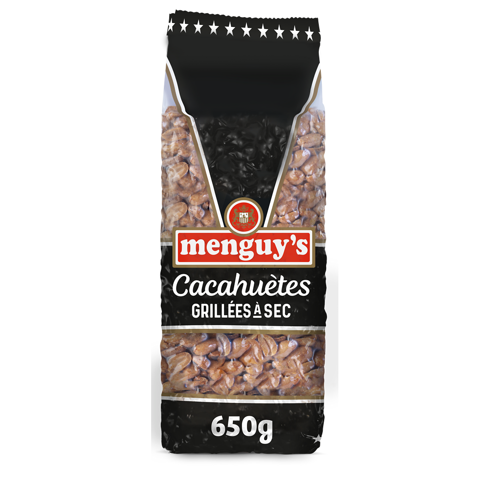 Cacahuètes grillées à sec, MENGUY'S, 650g