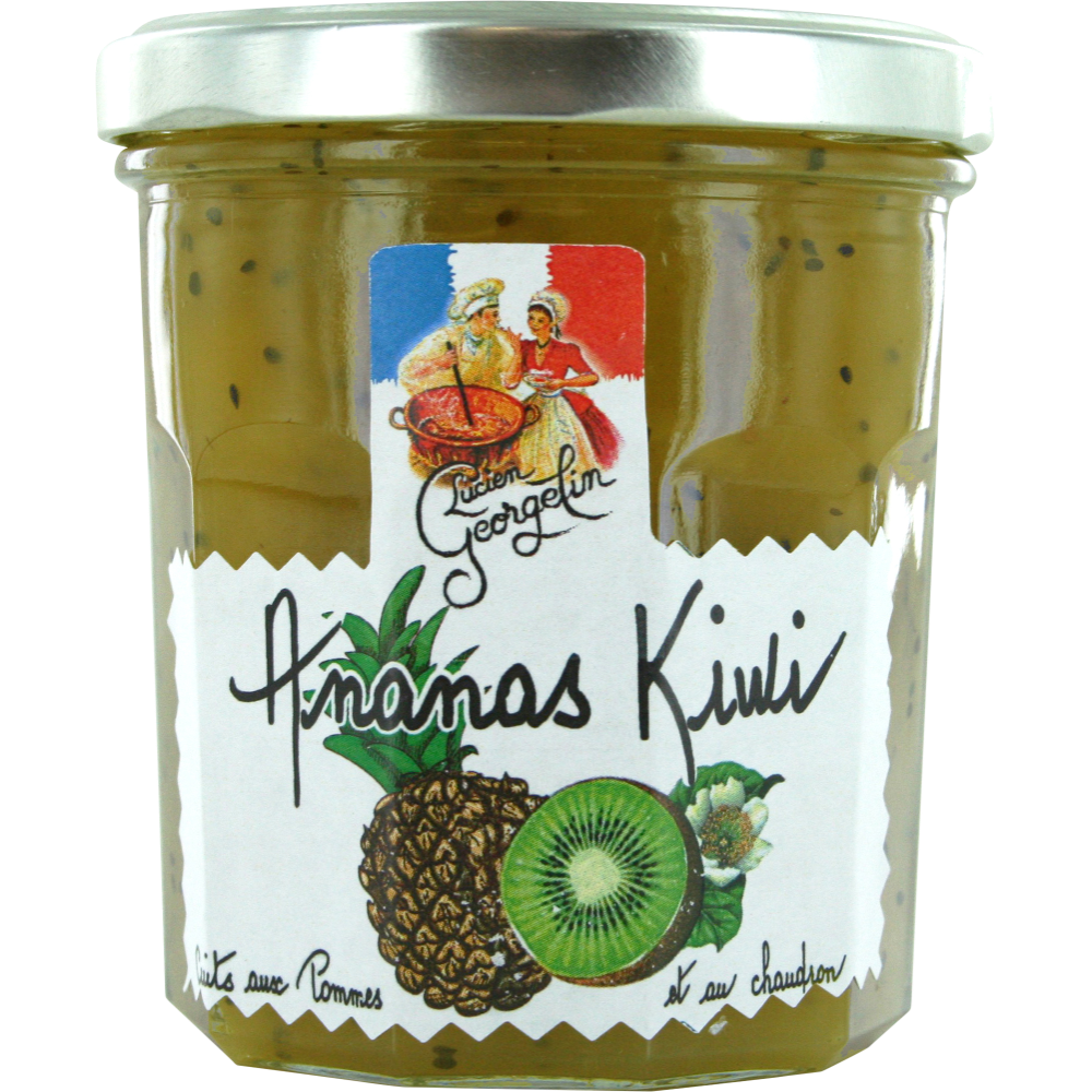 Préparation ananas kiwi Recettes au chaudron LUCIEN GEORGELIN, pot de320g