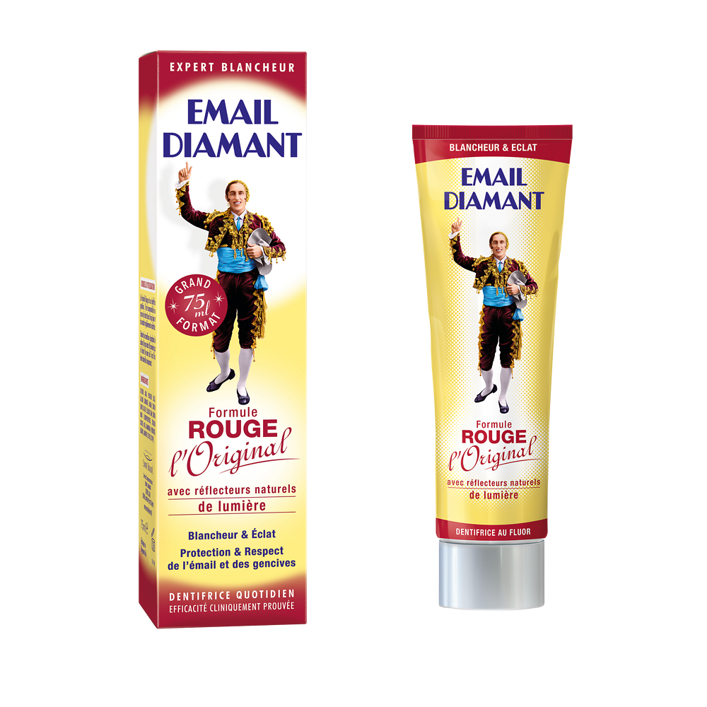 Dentifrice formule rouge l'original EMAIL DIAMANT, tube de 75ml