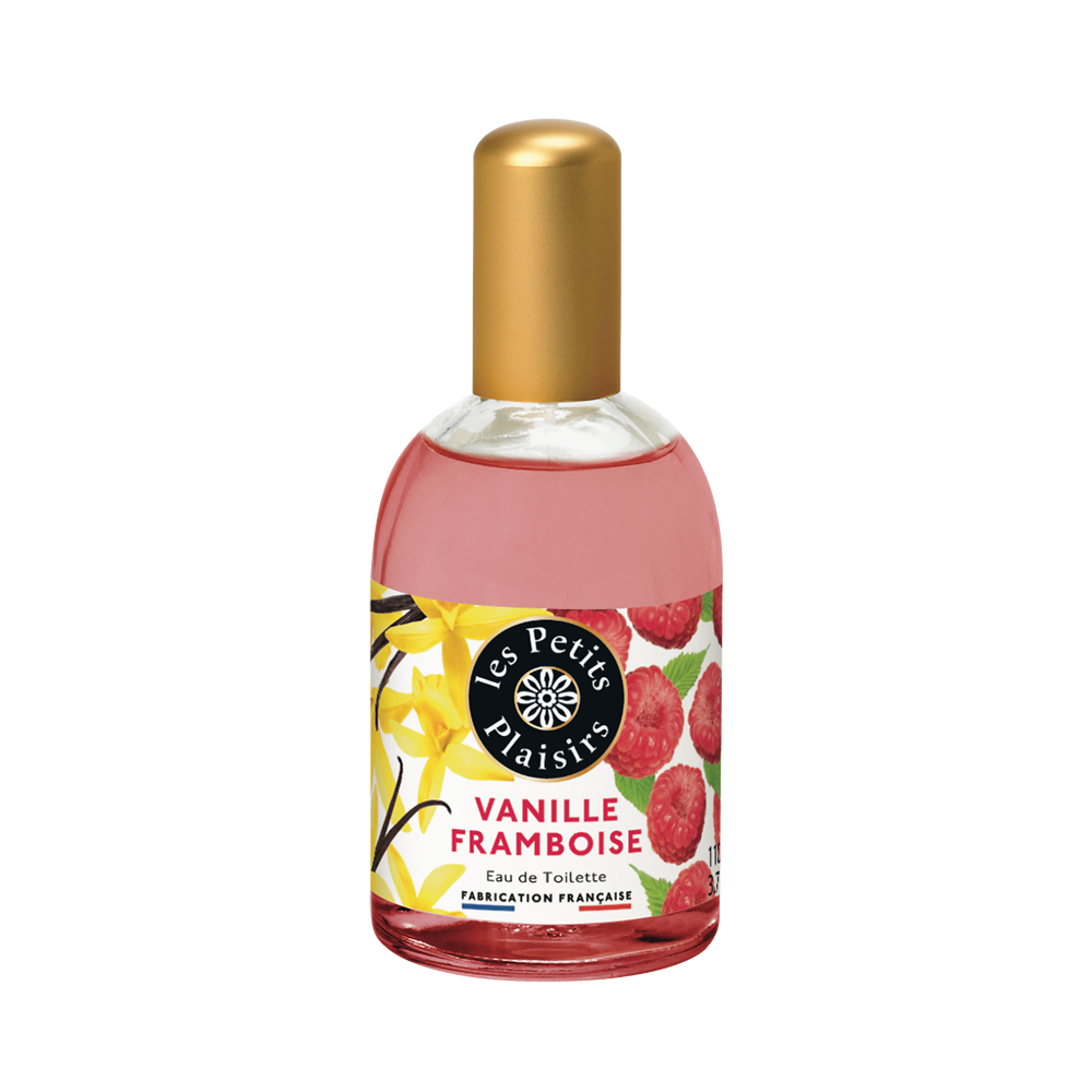 Eau de toilette parfum vanille framboise LES PETITS PLAISIRS, vaporisateur de 110ml