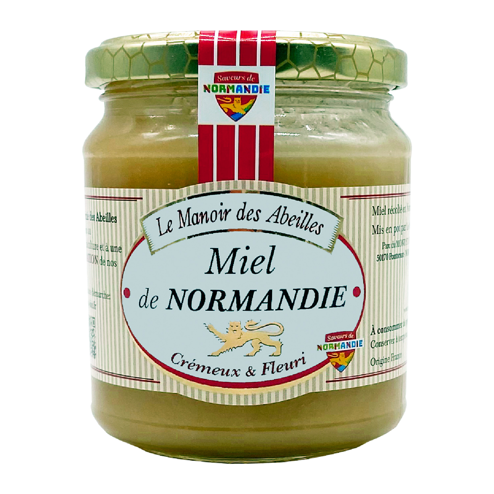 Miel de Normandie LE MANOIR DES ABEILLES, pot de 350g