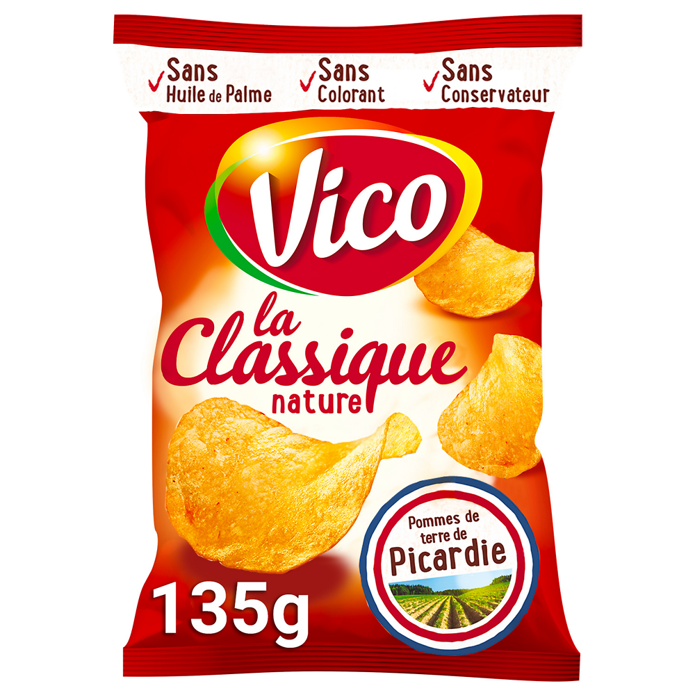 Chips classique salée VICO, sachet de 135g