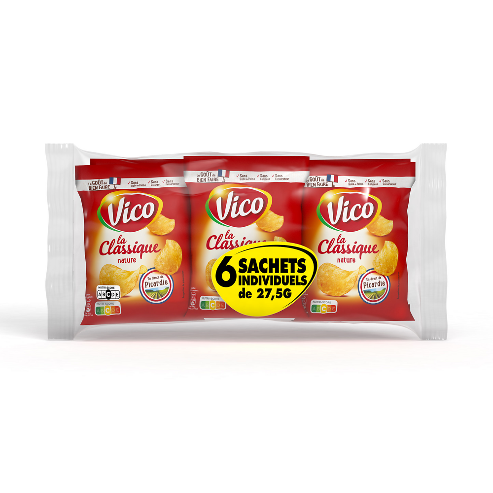 Chips la classique nature VICO, multipack 6x27, 5g