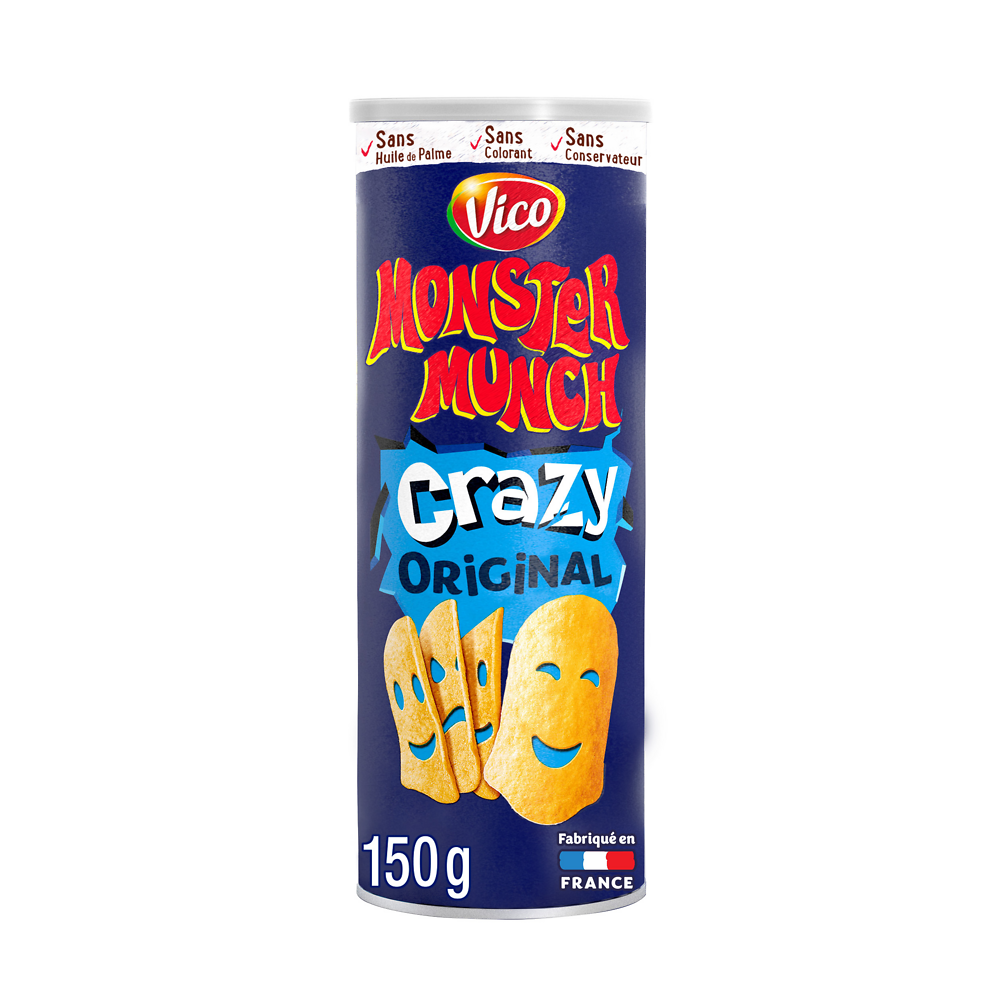 Chips tuiles apéritif original goût salé MONSTER MUNCH CRAZY 150g