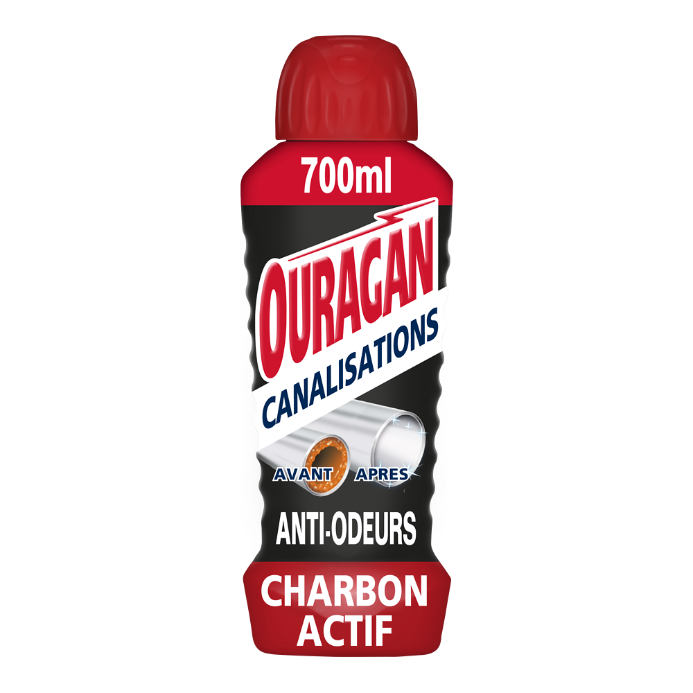 Gel canalisations charbon actif OURAGAN , flacon de 700ml