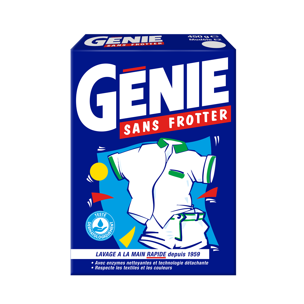 Lessive poudre à la main GENIE sans frotter 450g