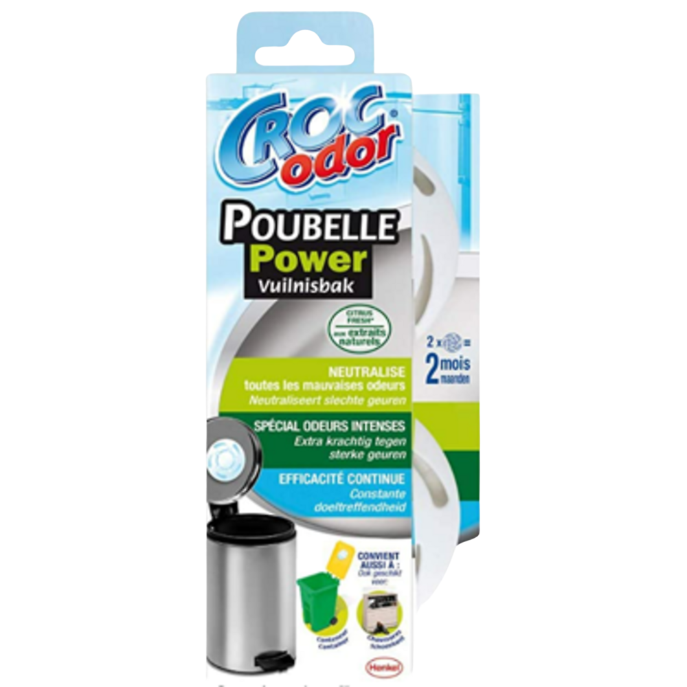 Désodorisant pour poubelle Power CROCODOR, x2